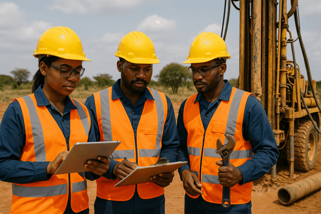 borehole pump installation, borehole inspection in Kenya